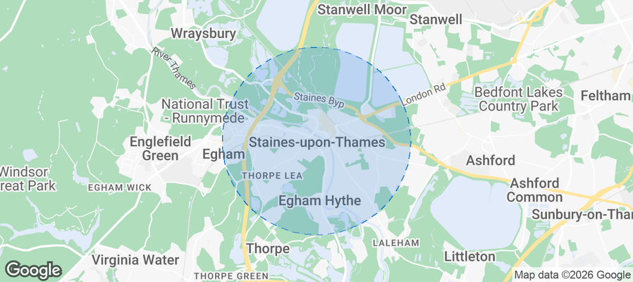 Staines-upon-Thames Airbnb map